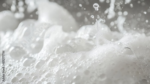 White Body Wash Foam. AI generated illustration.