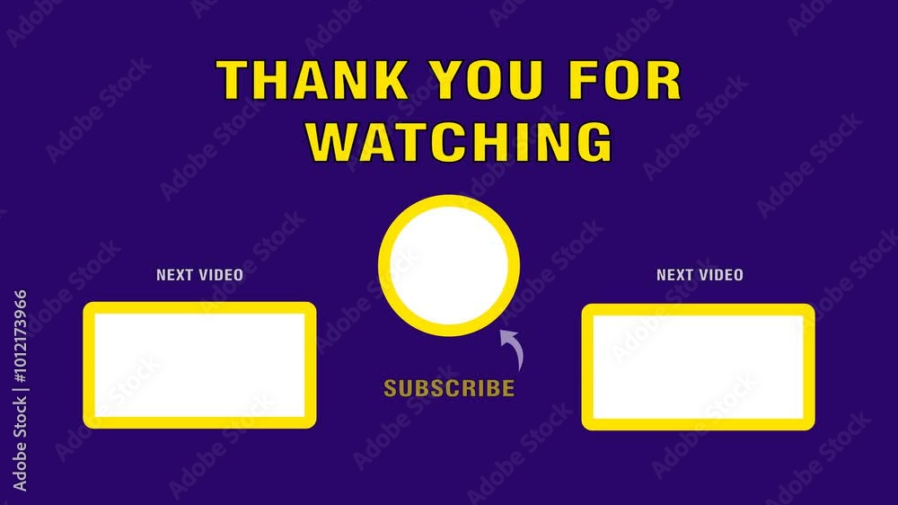 Purple themed end screen video, 4k animation video end cover art