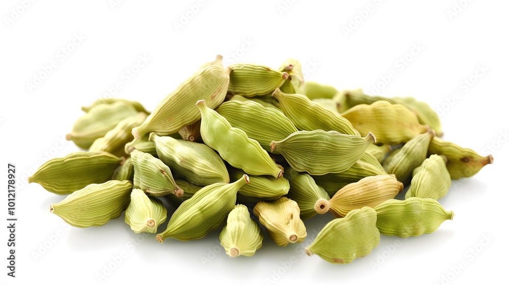 Whole Cardamom Pods Emphasizing Their Distinctive Green Form | Aromatic Spice for Flavorful Cooking and Traditional Recipes Whole Cardamom Pods Emphasizing Their Distinctive Green Form | Aromatic Spice for Flavorful Cooking and Traditional Recipes