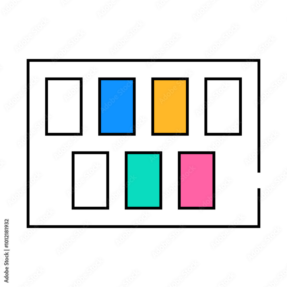 luscher test line icon vector. luscher test sign. isolated symbol illustration luscher test line icon vector. luscher test sign. isolated symbol illustration