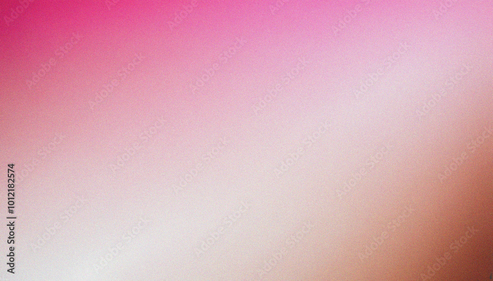 Fototapeta premium grainy gradient background noise texture wide banner header backdrop design copy space Pink, White, Brown. Vibrant grainy banner featuring dynamic grainy textures