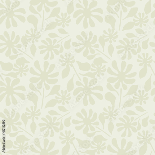 Wallpaper Mural Beautiful Flower Pattern, Floral Seamless Digital Design,Watercolor Textile Allover Abstract Design.On Background Torontodigital.ca