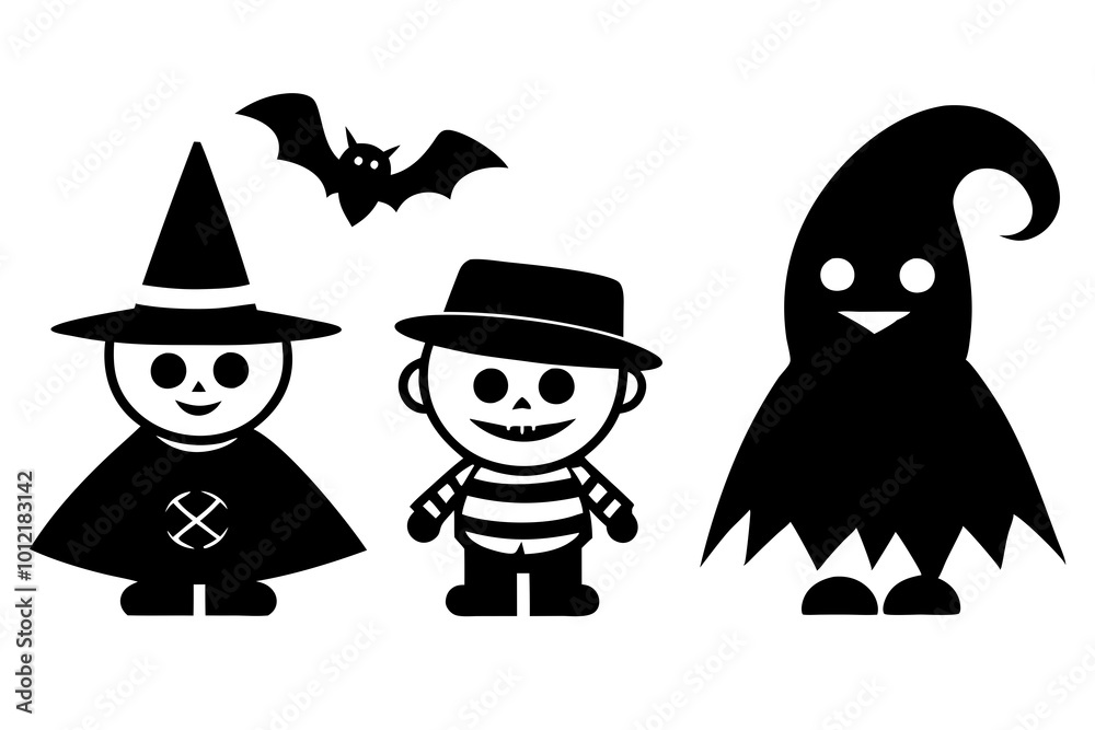 Happy Halloween. Vampire count Dracula, Mummy, whitch hat, zombie round face head icon set. Cute cartoon funny spooky baby character. Greeting card. Flat design White background. Vector illustration Happy Halloween. Vampire count Dracula, Mummy, whitch hat, zombie round face head icon set. Cute cartoon funny spooky baby character. Greeting card. Flat design White background. Vector illustration