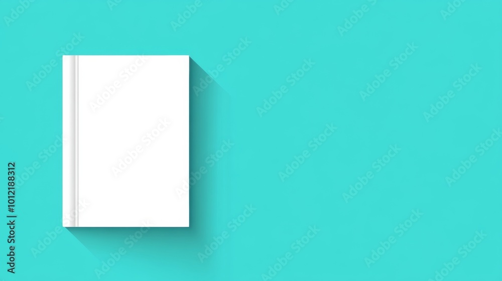 White Book Cover Template Flat Lay on Blue Background in Minimalistic Style, Featuring Simple Design Without Shadows or Text.
White Book Cover Template Flat Lay on Blue Background in Minimalistic Style, Featuring Simple Design Without Shadows or Text.