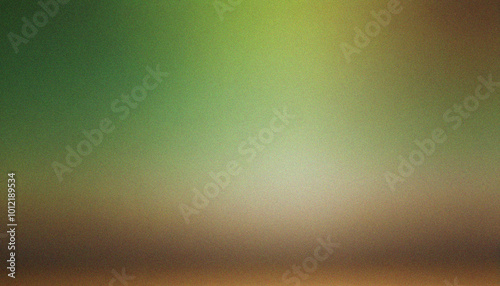 Green, Brown colors banner poster cover abstract design. Vibrant grainy backdrop with bold grainy gradient transitions