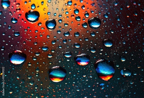 vibrant raindrops clinging brightly colored window panes reflecting stunning array colors patterns atmosphere, rainbow, lgbtq, lgbt, pride, colorful photo