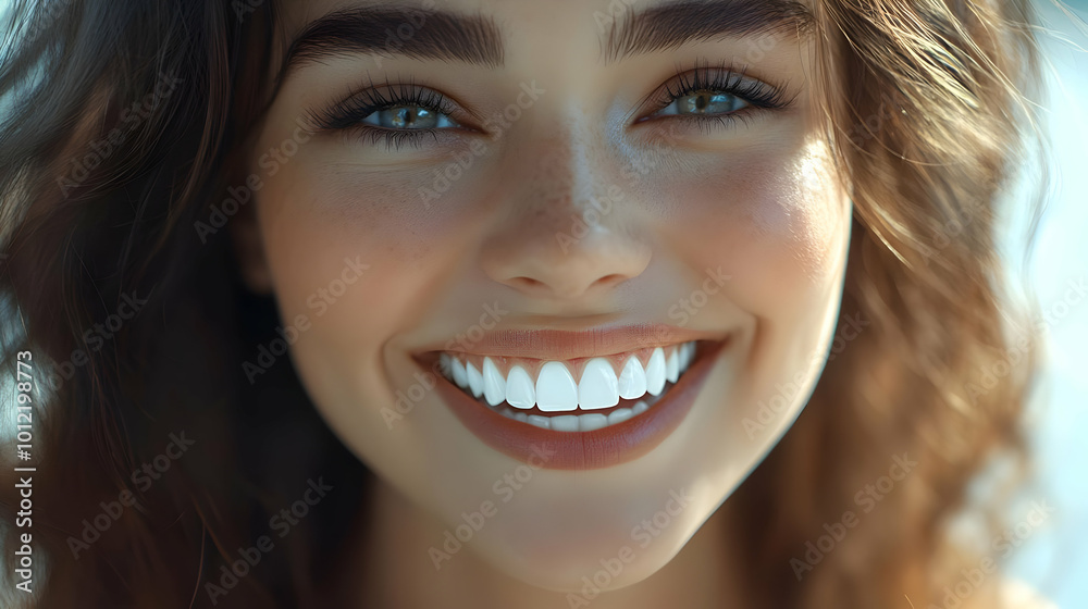 Smiling Woman Close-Up Illustration Smiling Woman Close-Up Illustration
