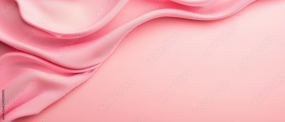 Obraz premium A smooth, elegant pink fabric background, ideal for stylish presentations and creative designs.