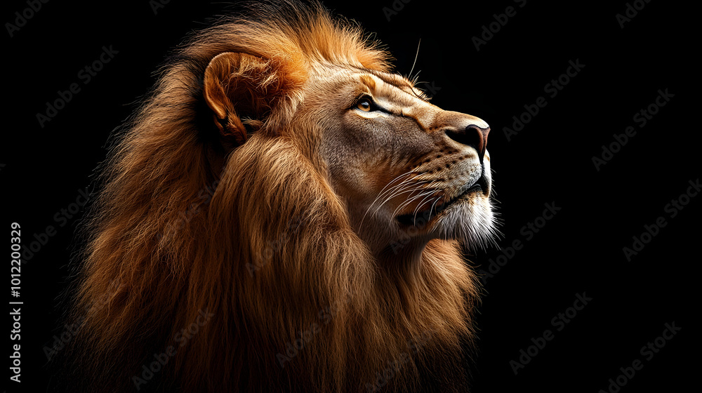 Fototapeta premium Majestic Lion Portrait Illustration