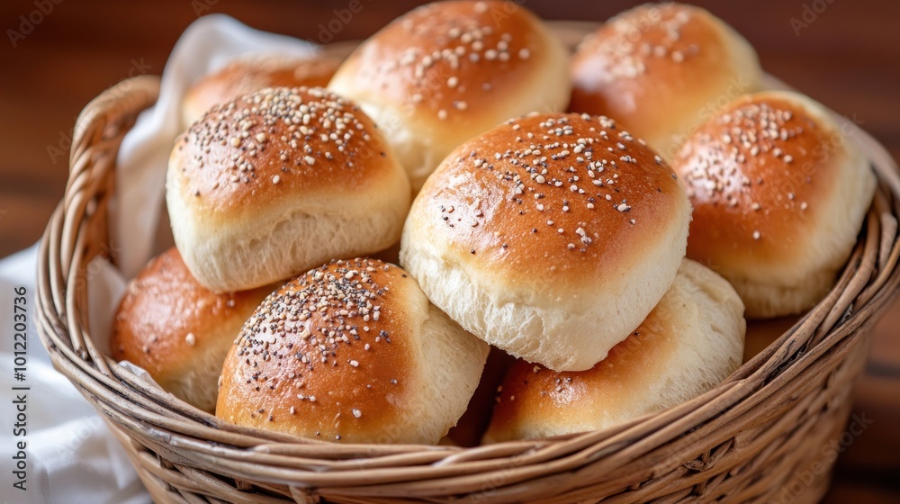Freshly Baked Sesame Seed Buns Freshly Baked Sesame Seed Buns