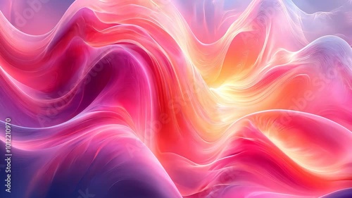 Wallpaper Mural Abstract waves of vibrant colors, digital art. Creative design concept Torontodigital.ca