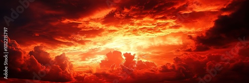 cloudy red sky 