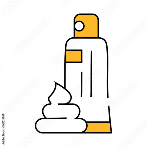 shaving foam allergen line icon vector. shaving foam allergen sign. isolated symbol illustration