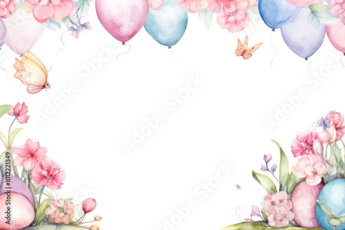 Fototapeta Naklejka Na Ścianę i Meble -  PNG Balloon pattern blossom flower.