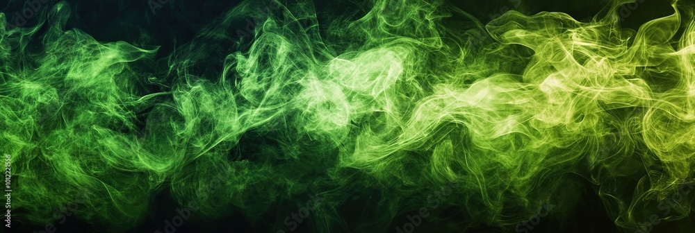 Obraz premium green flames 