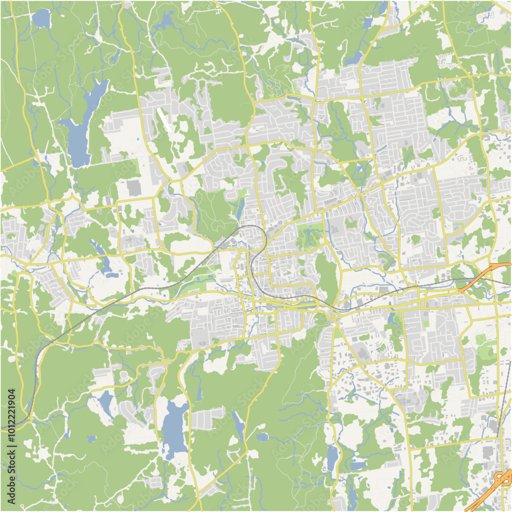 Map of Bristol in Connetticut in a normal road map style. Contains layered vector with roads water, parks, etc. Map of Bristol in Connetticut in a normal road map style. Contains layered vector with roads water, parks, etc.