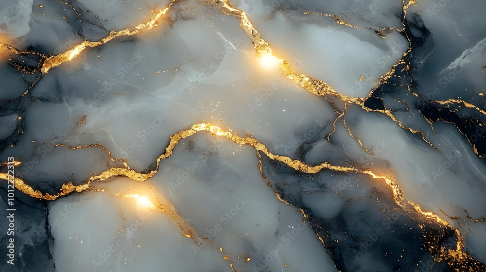 Abstract Background with Grey, Black, and Gold Veins Abstract Background with Grey, Black, and Gold Veins