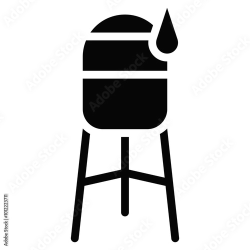 Water Tower Vector Icons