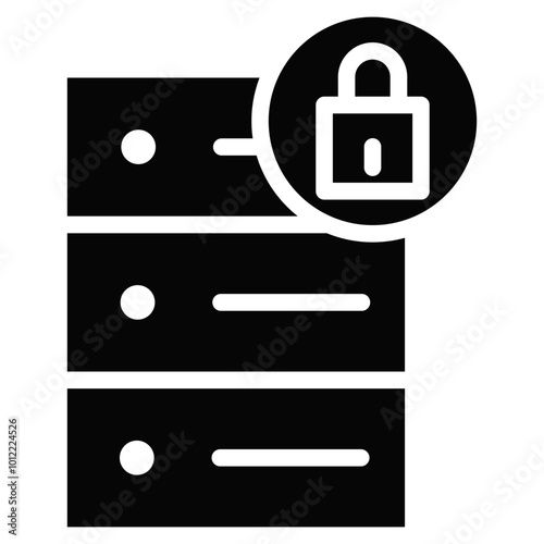 Database Lock Vector Icons