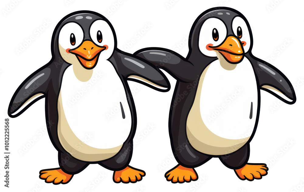 Fototapeta premium PNG Penguin dance Clipart cartoon animal bird.