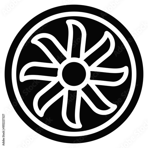 Plane Turbine Vector Icons