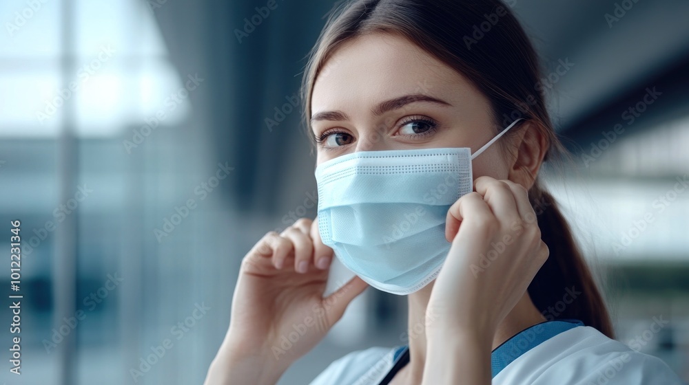 Woman in Medical Mask