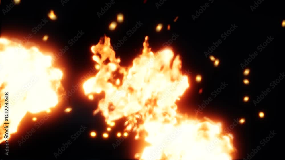Fire, sparks from the campfire in the foreground, the effects of fire and smoke. Fire, sparks from the campfire in the foreground, the effects of fire and smoke.