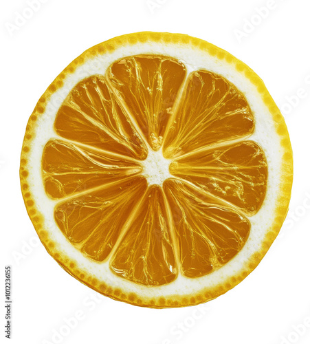 Detailed illustration of a fresh lemon slice showcasing vibrant yellow color ...
