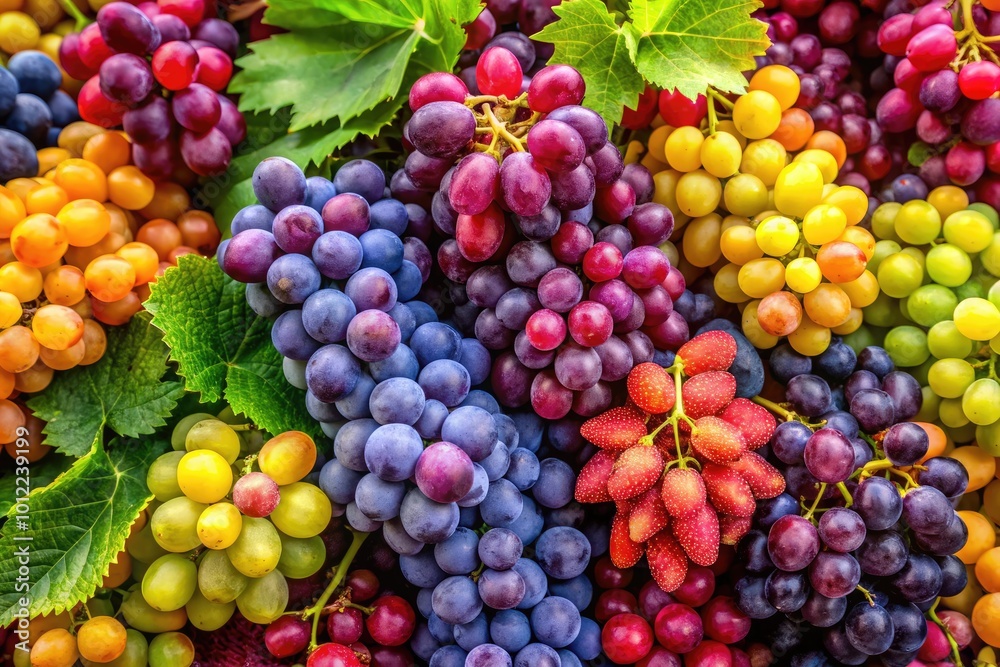 Freshly harvested grapes symbolizing abundance and prosperity for New Year's celebrations and traditions Freshly harvested grapes symbolizing abundance and prosperity for New Year's celebrations and traditions