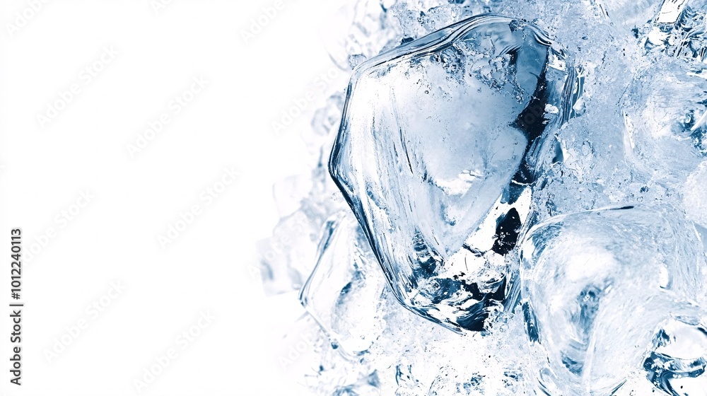 ice texture on white background center left hole ice texture on white background center left hole