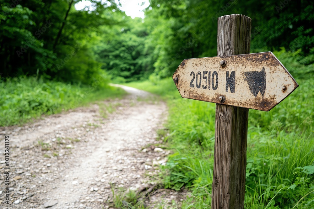 A faded road sign pointing in the wrong direction, with the path ahead overgrown and abandoned, representing the consequences of past poor decisions A faded road sign pointing in the wrong direction, with the path ahead overgrown and abandoned, representing the consequences of past poor decisions