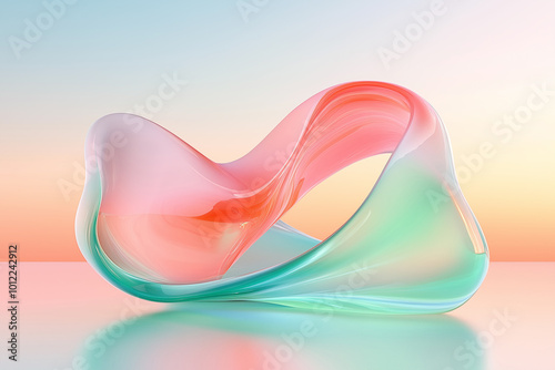 Abstract background with waves. Fluid abstract holographic colored shape. Abstract colorful wave photo