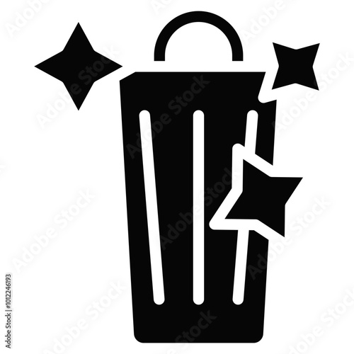 Garbage Cleaning Vector Icons