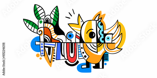 Doodle Graffiti Monster