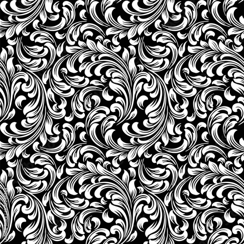 Damask Graphic Ornament Floral Design