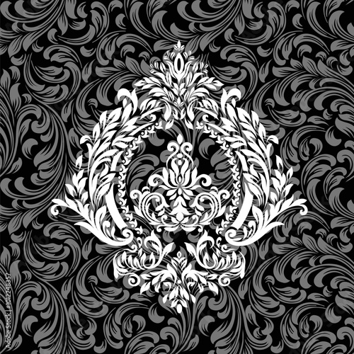 Damask Graphic Ornament Floral Design