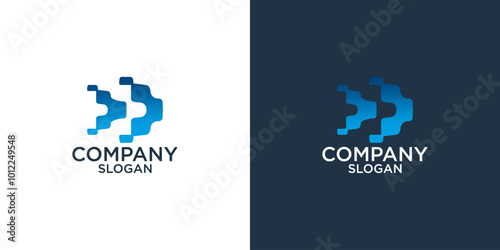 letter d abstract logo design vector