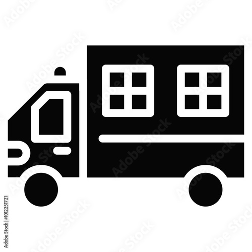 Police Van Vector Icons