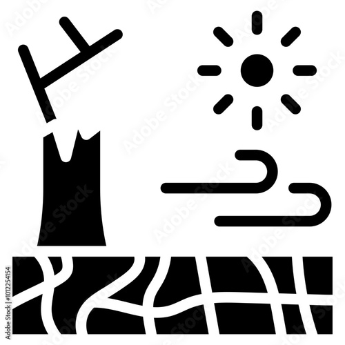 Desertification Vector Icons