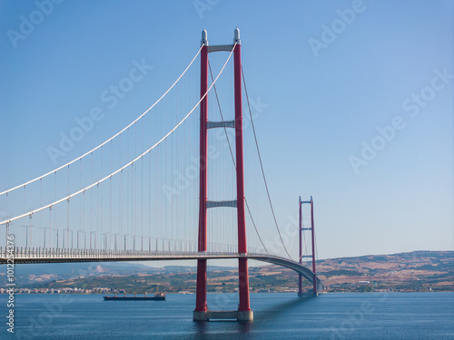 1915 Canakkale Bridge (1915 Canakkale Koprusu) Drone Photo, Eceabat Canakkale, Turkiye (Turkey) photo