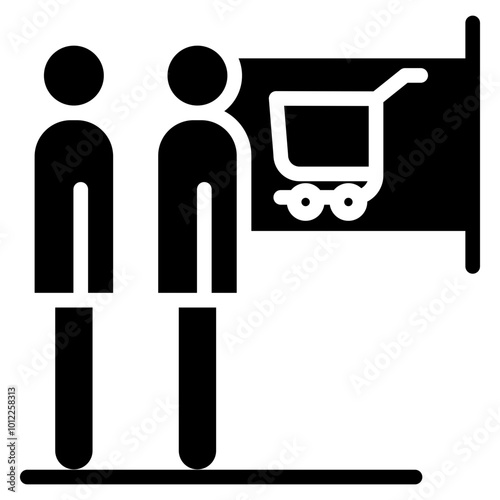 Crowd of Shoppers Vector Icons