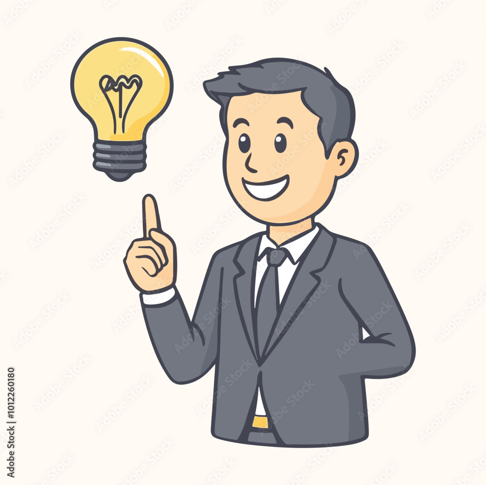 A man with idea concept illustration A man with idea concept illustration