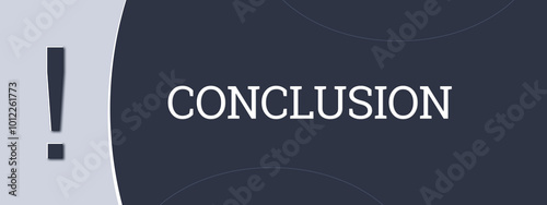 Fotografia Conclusion. A blue banner illustration with white text.
