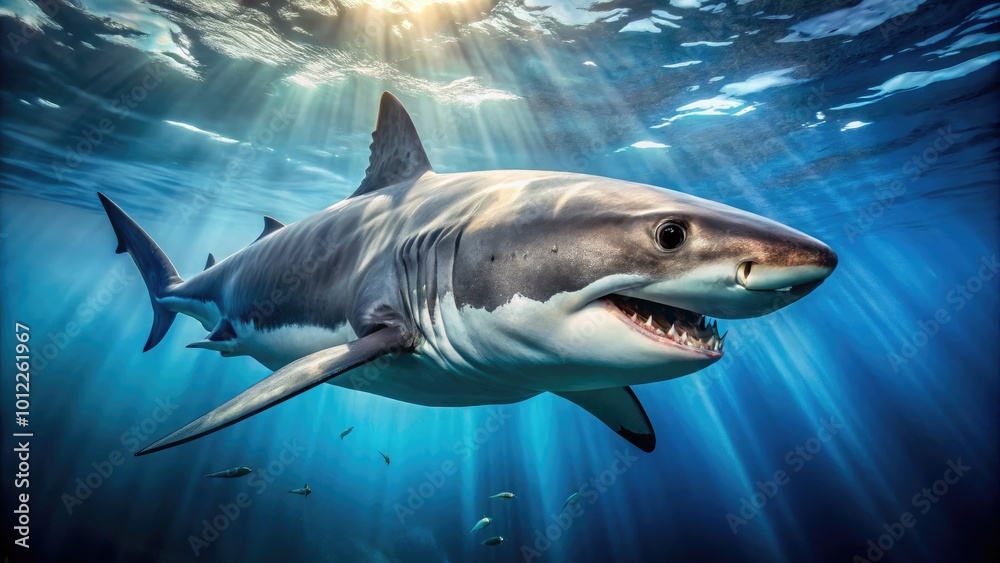 Fototapeta premium High-Quality Great White Shark Clipart for Educational and Creative Projects in Various Styles