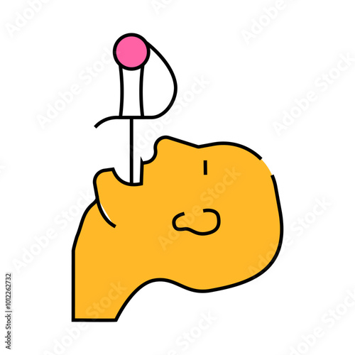sword swallower line icon vector. sword swallower sign. isolated symbol illustration