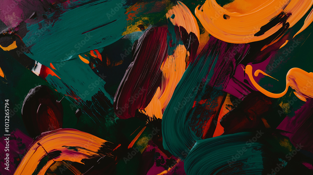 Closeup Artwork green orange red brown black mix brush stroke, splash color and oil, acrylic paint element. Closeup Artwork green orange red brown black mix brush stroke, splash color and oil, acrylic paint element.