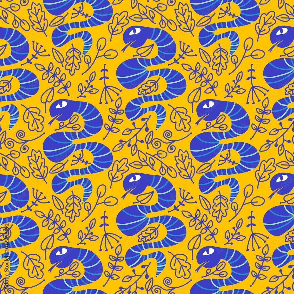Cartoon animals seamless snake pattern for wrapping and kids new 2025 year Cartoon animals seamless snake pattern for wrapping and kids new 2025 year