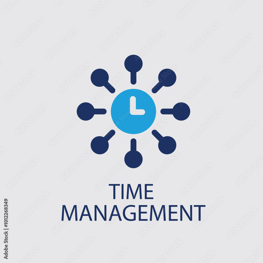 Time management logo concept icon vector image Time management logo concept icon vector image