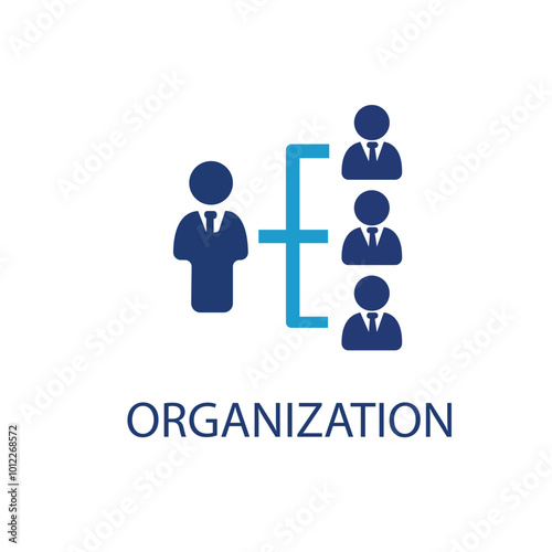 Organization icon from reputation management collection. Simple line element Organization symbol for templates, web design and infographics