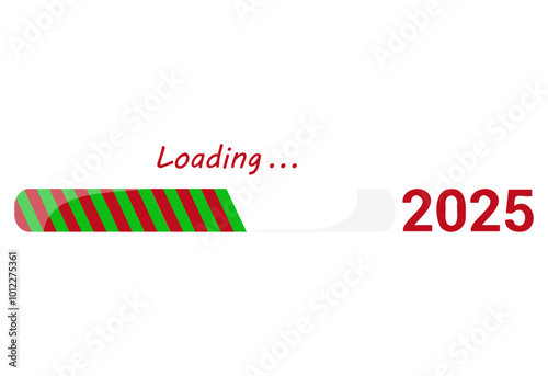Loading 2025. Loading New Year. Christmas and New Year are coming soon. Christmas mood. Loading. Update.